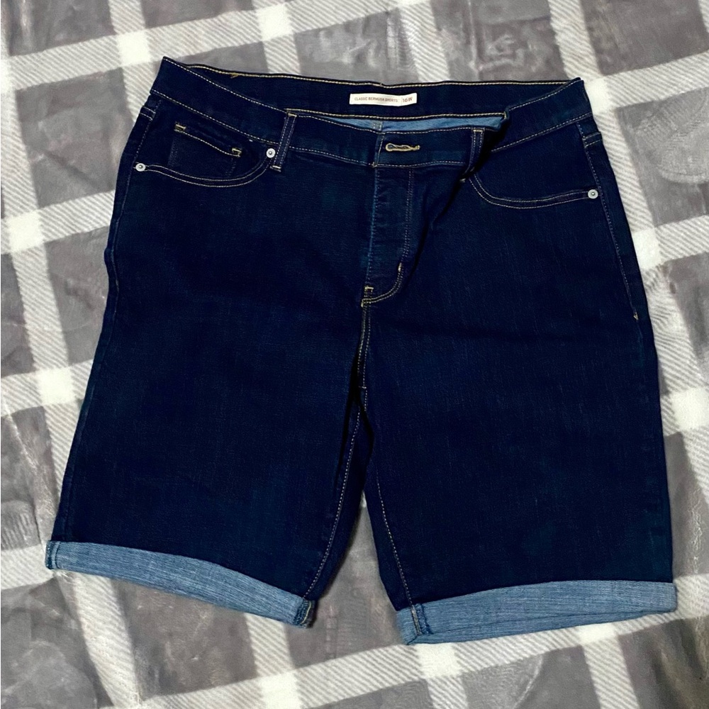 Levi’s Dark Blue Denim Bermuda Shorts